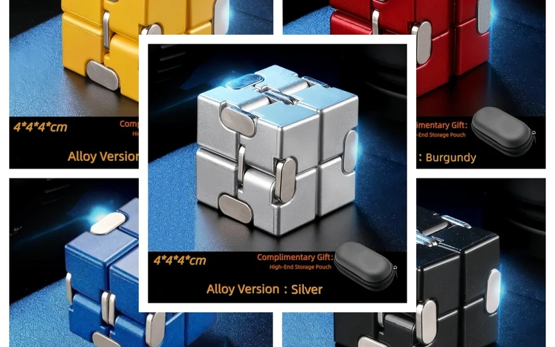 Alloy Infinity Cube Fidget Toy Stress Relief