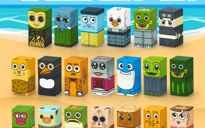 Brainrot Anime Magnetic Building Blocks Kids Toy