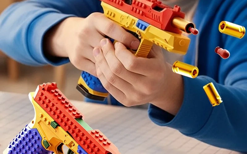 Building Blocks Toy Gun Soft Bullet Pistol