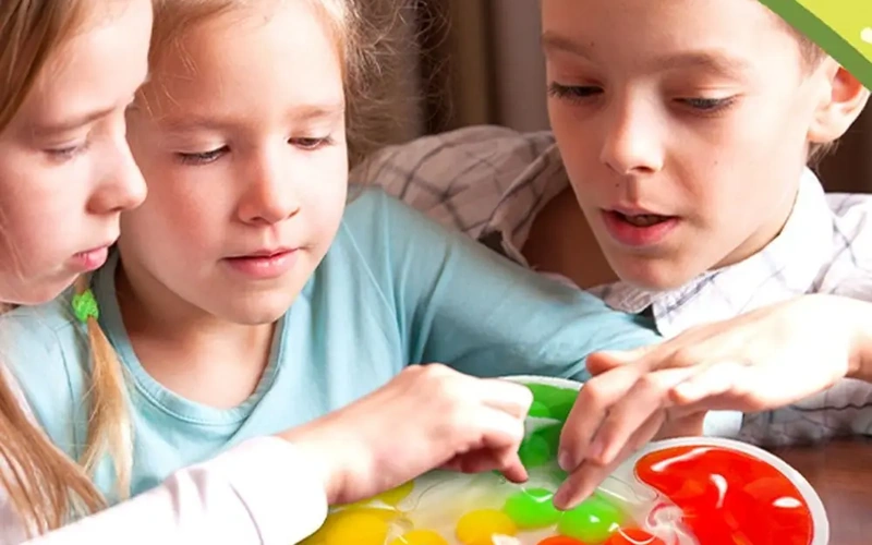 Butterfly Animal Squeeze Toy Color Sorting Set