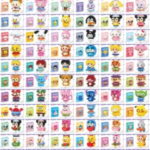 cartoon character mini building blocks assembly toy set banner 1