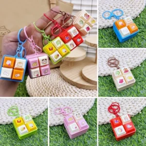 cartoon fidget keychain keyboard button stress relief toy banner 1