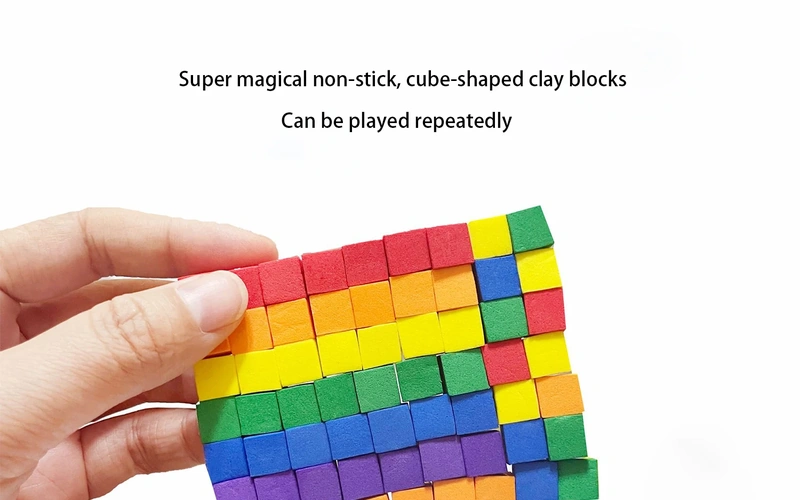 Colorful Clay Block Puzzle Stress Relief Toy