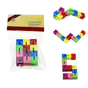 colorful wooden cube string fidget stress relief toy banner 2
