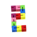 colorful wooden cube string fidget stress relief toy banner 3