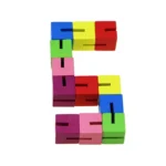 colorful wooden cube string fidget stress relief toy banner 4