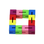 colorful wooden cube string fidget stress relief toy banner 5