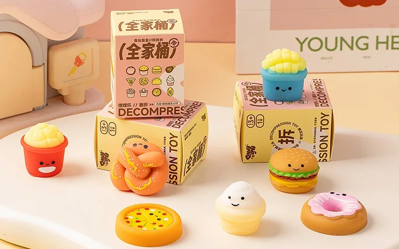 Cute Food Mochi Squishy Blind Box Fidget Toy