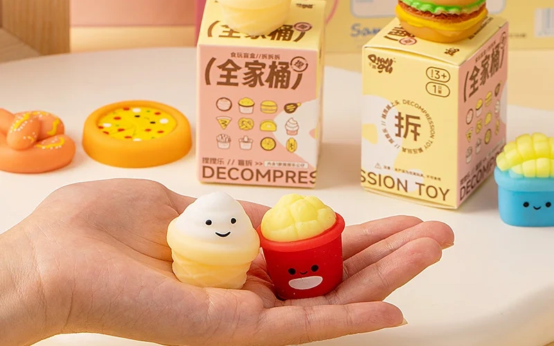 Cute Food Mochi Squishy Blind Box Fidget Toy