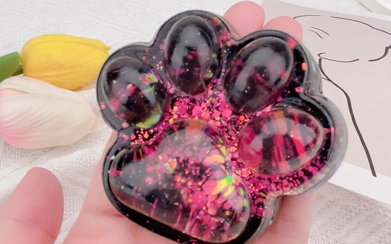 Dark Starry Sky Cat Claw Squishy Fidget Toy