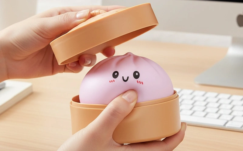 Dumpling Fidget Toy Stress Ball Steamer Set