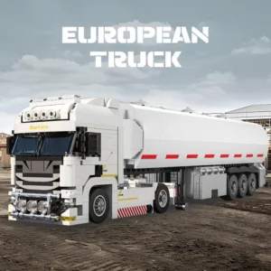 european truck building blocks set with trailers banner 1