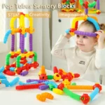 fidget sensory tube building blocks educational toy banner 3