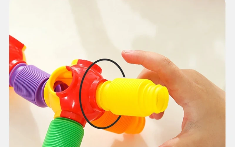 Fidget Sensory Tube Building Blocks Educational Toy