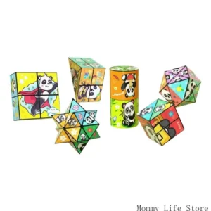 folding panda twist cube decompression puzzle toy banner 2