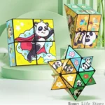 folding panda twist cube decompression puzzle toy banner 4