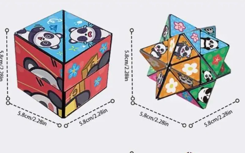 Folding Panda Twist Cube Decompression Puzzle Toy
