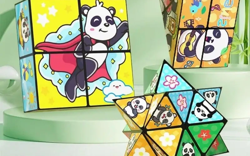 Folding Panda Twist Cube Decompression Puzzle Toy