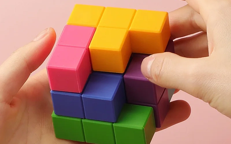 Food Grade Silicone Building Blocks Montessori Toy