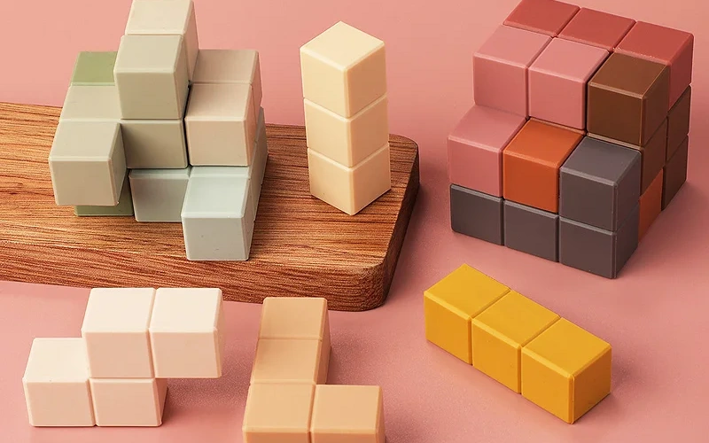 Food Grade Silicone Building Blocks Montessori Toy