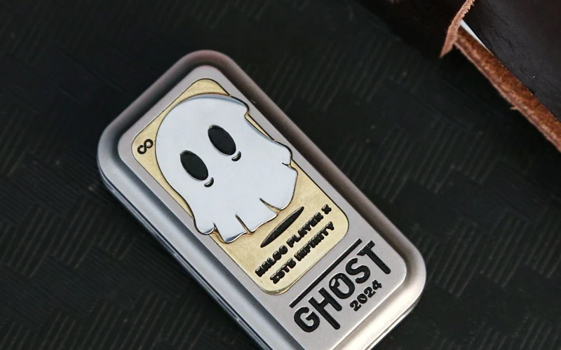 Ghost Tuning Fork Metal Fidget Slider Toy