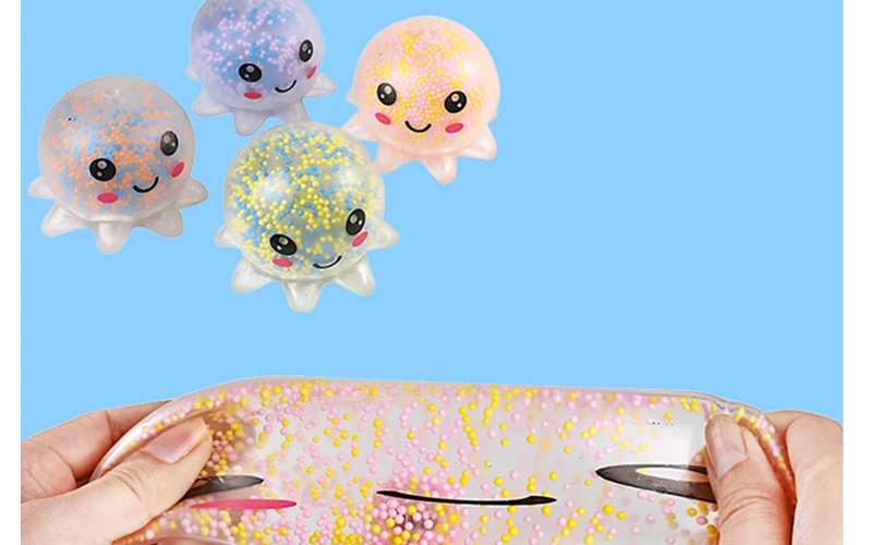 Glowing Squid Squeeze Ball Stress Relief Toy