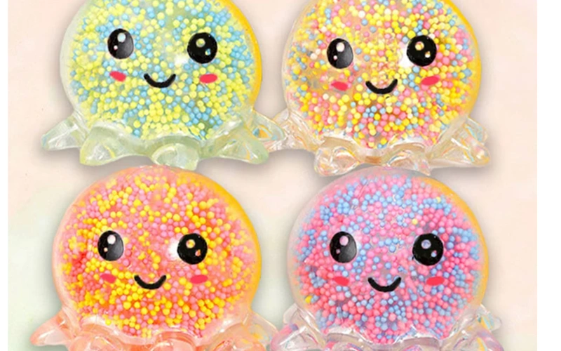 Glowing Squid Squeeze Ball Stress Relief Toy
