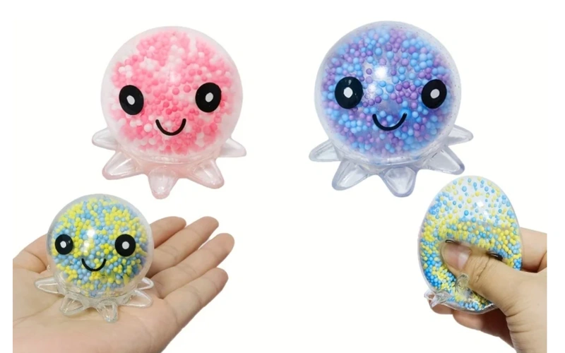 Glowing Squid Squeeze Ball Stress Relief Toy