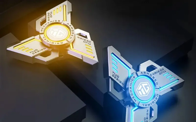 Luminous Metal Fidget Spinner Stress Relief EDC Toy