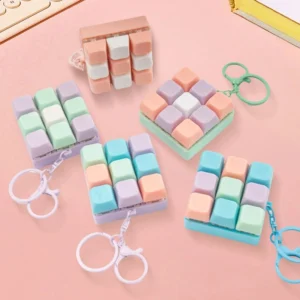 macaron keyboard fidget toy keychain stress relief banner 1