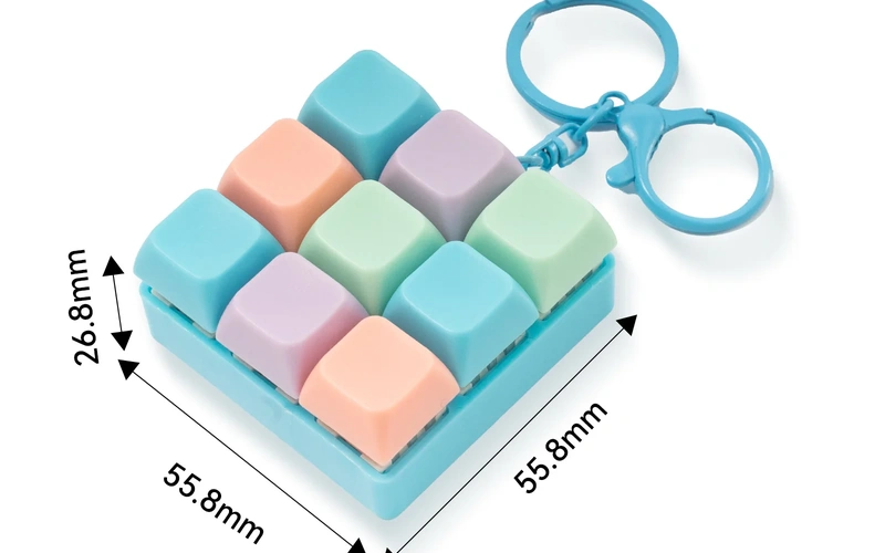 Macaron Keyboard Fidget Toy Keychain Stress Relief