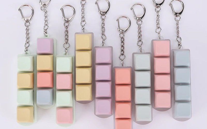 Mechanical Keyboard Keycap Fidget Toy Stress Relief Keychain