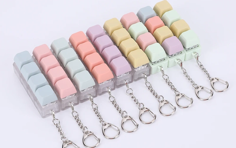 Mechanical Keyboard Keycap Fidget Toy Stress Relief Keychain