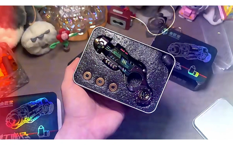 Metal Alloy Shell Ejecting Pistol Stress Relief Toy