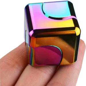 metal cube spinner fidget toy for adults banner 1