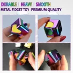 metal cube spinner fidget toy for adults banner 3