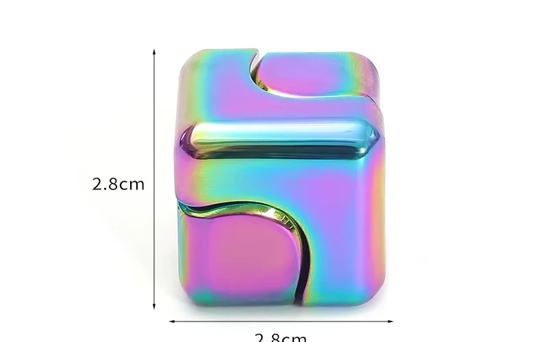 Metal Cube Spinner Fidget Toy for Adults