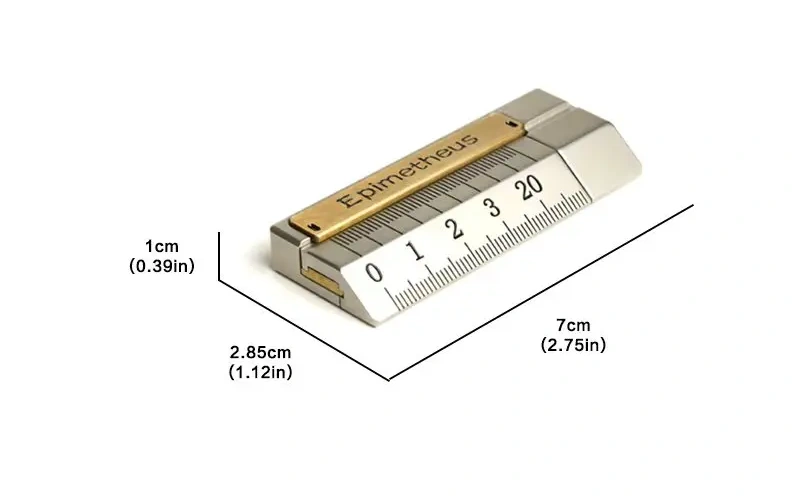 Metal EDC Ruler Slider Fidget Stress Toy