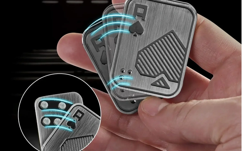 Metal Magnetic Poker Fidget Slider Adult EDC Toy