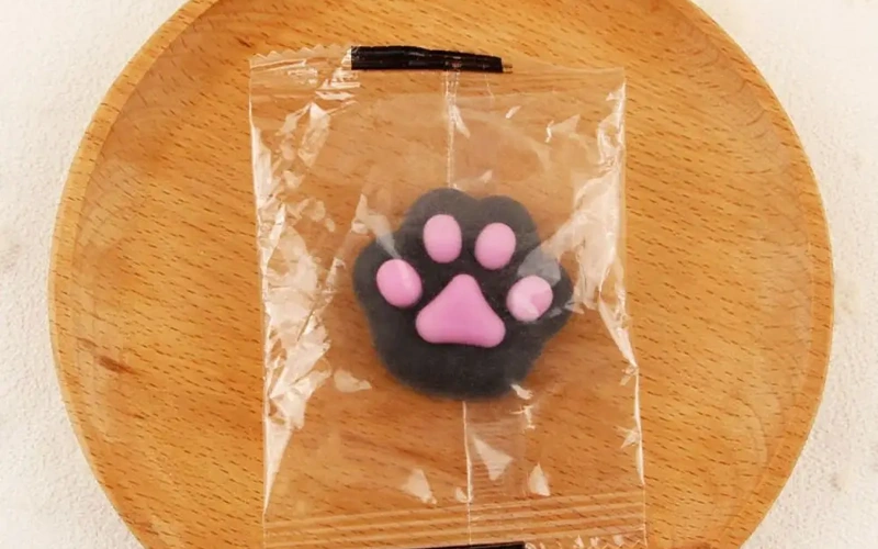 Mini Cat Paw Silicone Squeeze Fidget Toy