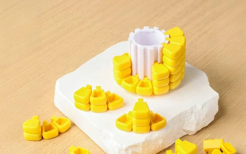 Mini Corn Puzzle Keychain Building Block Toy