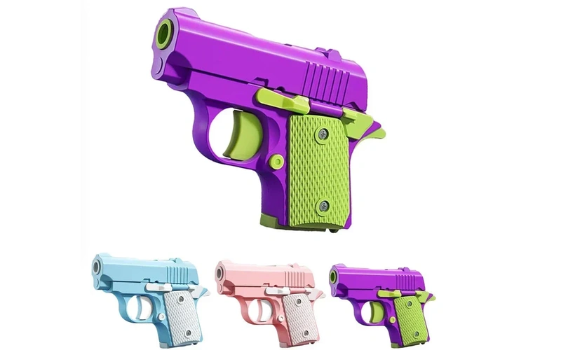 Mini Gravity Printing Fidget Toy Gun for Stress Relief