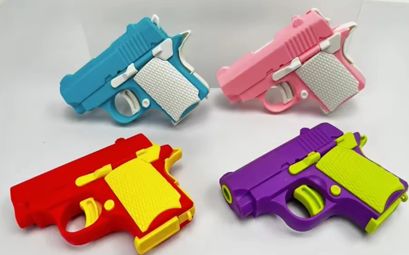 Mini Gravity Printing Fidget Toy Gun for Stress Relief