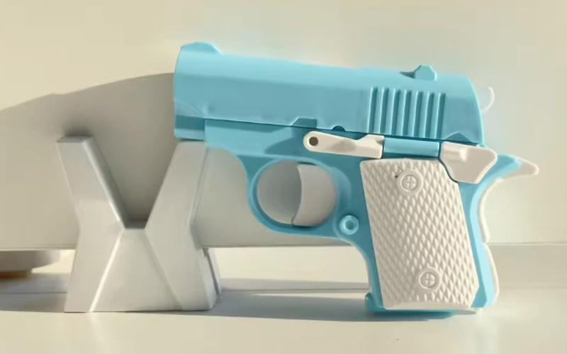 Mini Gravity Printing Fidget Toy Gun for Stress Relief