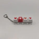 mini mechanical keyboard keychain fidget toy for girls banner 6