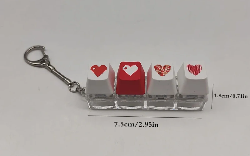 Mini Mechanical Keyboard Keychain Fidget Toy for Girls