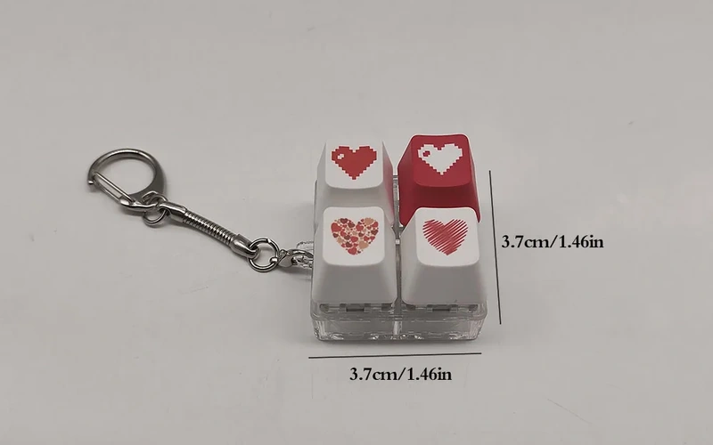 Mini Mechanical Keyboard Keychain Fidget Toy for Girls