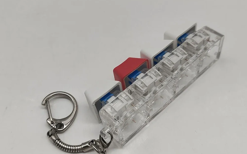 Mini Mechanical Keyboard Keychain Fidget Toy for Girls