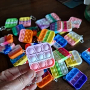 mini party favors pop fidget keychain banner 2