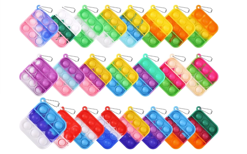 Mini Party Favors Pop Fidget Keychain
